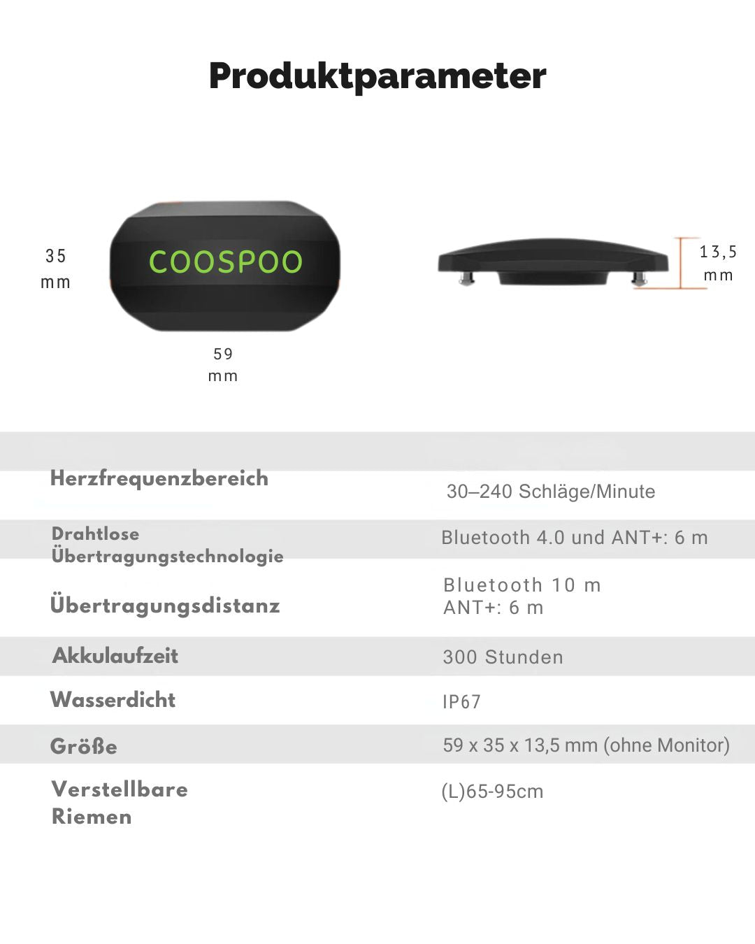 ARIA PULSE PRO MONITOR Heart Rate Sensor